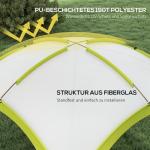 Lusthus Paviljong Event Shelter Grön av Polyester och Metall för Camping och Festival Vattenavvisande Partytält 3,5 x 3,5 m
