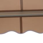 Ledarmsmarkis Solskydd Beige Aluminium för Balkong och Terrass Justerbar Uteplatsmarkis Väderbeständig Stabil 3,95 M