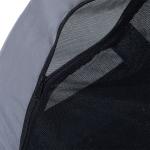 Hundkärra Prisvärd Grå Svart Stål Polyester för Cykel Hopfällbar med Koppling och Reflexer Upp till 20 kg för Djur 130 x 73 x 90 cm