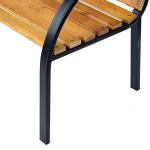 Parkbänk Stål och Furuträ 2 Personer Klassisk Robust Konstruktion för Utomhusbruk Natur 122 X 60 X 83 Cm
