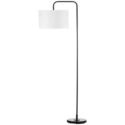 Golvlampa Svart av Metall Lampa 64 x 38 x 163,5 cm, Vit