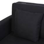 Bäddsoffa 2-Sits Soffa Kolgrå av Polycotton och Trä för Vardagsrum med Sängfunktion och Förvaringsutrymme Bekväm 152 x 101 x 81 cm
