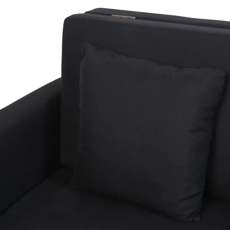 Bäddsoffa 2-Sits Soffa Kolgrå 152 x 101 x 81 cm