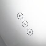 LED-Badrumsspegel med Touch-Knapp Modern Väggspegel Imfri Funktion och 3 Ljusfärger Silver 70 X 50 X 3 Cm
