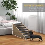 Hundramp Bilramp Svart av Plast för Medelstora Hundar upp till 20 kg Halkskyddad Ramp Lätt och Stabil Konstruktion 90 x 40 x 45 cm