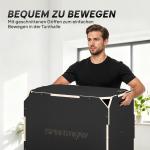 Plyobox 3 i 1 Träningslåda Svart Trä för Crossfit och Hemmaträning Sprungbox med Handtag och 3 Höjder för Hoppträning Robust Konstruktion