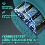 2-i-1 Minimotorsåg 580 W med 8000 mAh Batteri och Säkerhetslås, 8 tum, Blå, 42x29x10,5 cm