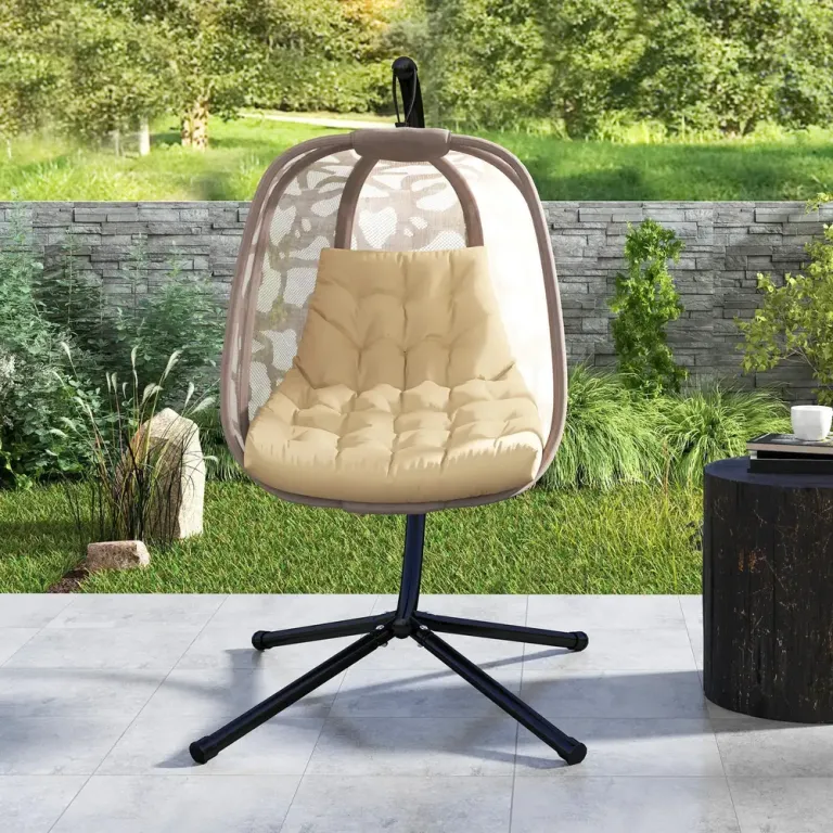 Sittdyna Stolsdyna med Ryggstöd Beige av Tyg 120 x 100 cm