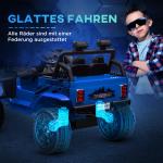Barnelbil Elbil Barn Blå av Plast och Metall för Barn 3-6 År 12 V Fordon med 2,4 G Fjärrkontroll och Musik 3-5 km/h