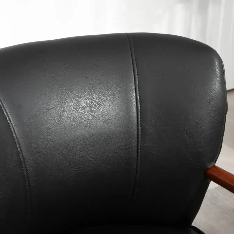Fåtölj i Konstläder med Träram Svart