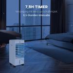 Luftkonditionering AC Vit av ABS för Hemmet Bärbar 3-i-1 med Timer och Hjul 65 W