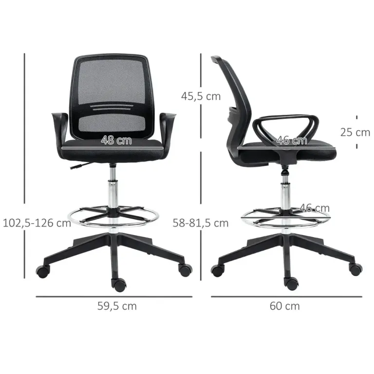 Ergonomisk Kontorsstol Chefsstol Höj- & Sänkbar