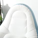 Uppblåsbar Soffa Luftsoffa Vit av PVC för Camping och Hem med Fotpall och Mugghållare Bekväm 125 x 100 x 87 cm