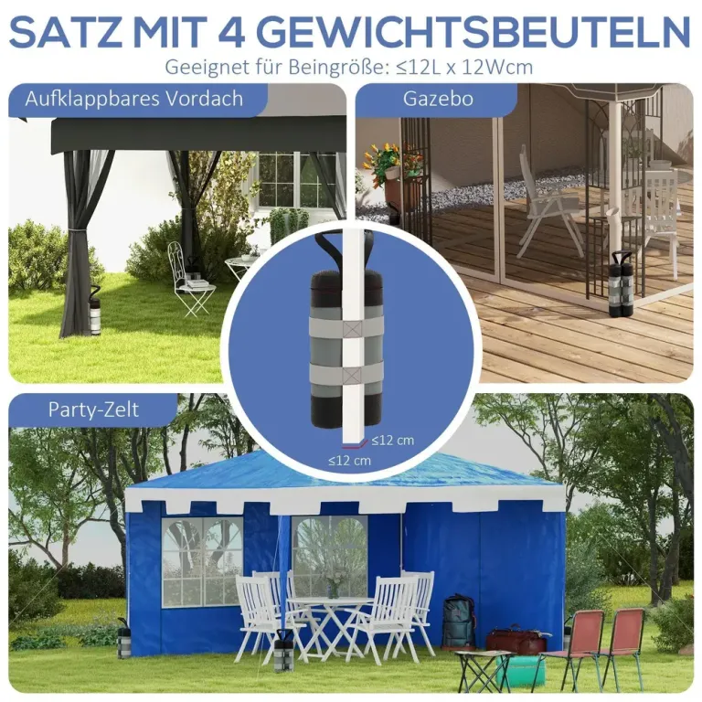 Gazebo Pergola Grå av Oxford Tyg och Stål Altantak 3 x 3 m