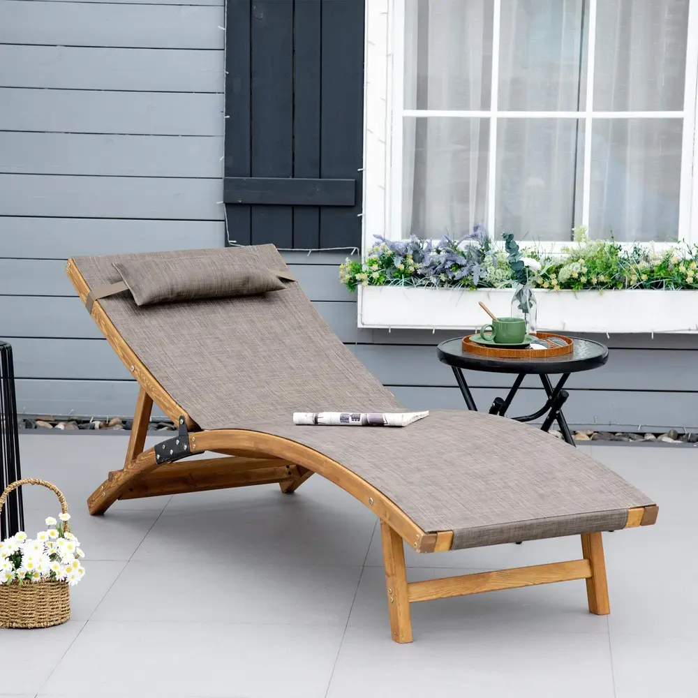Solstol med Dyna Trädgårdsstol 182 x 64 x 71 Cm