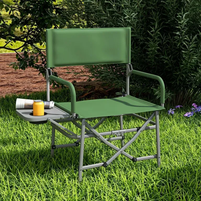 Regissörsstol Campingstol Grön av Oxford Tyg och Metall