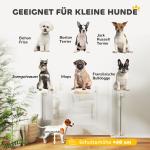Utdragbar Trappgrind 0-136 cm Hög, Dörrgrind för Husdjur, Vit, 142x10x87 cm
