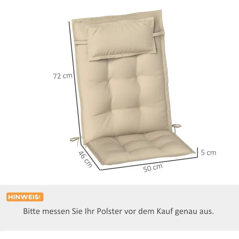 Set 2 Kuddar för Solstolar 50 x 116 x 5 cm