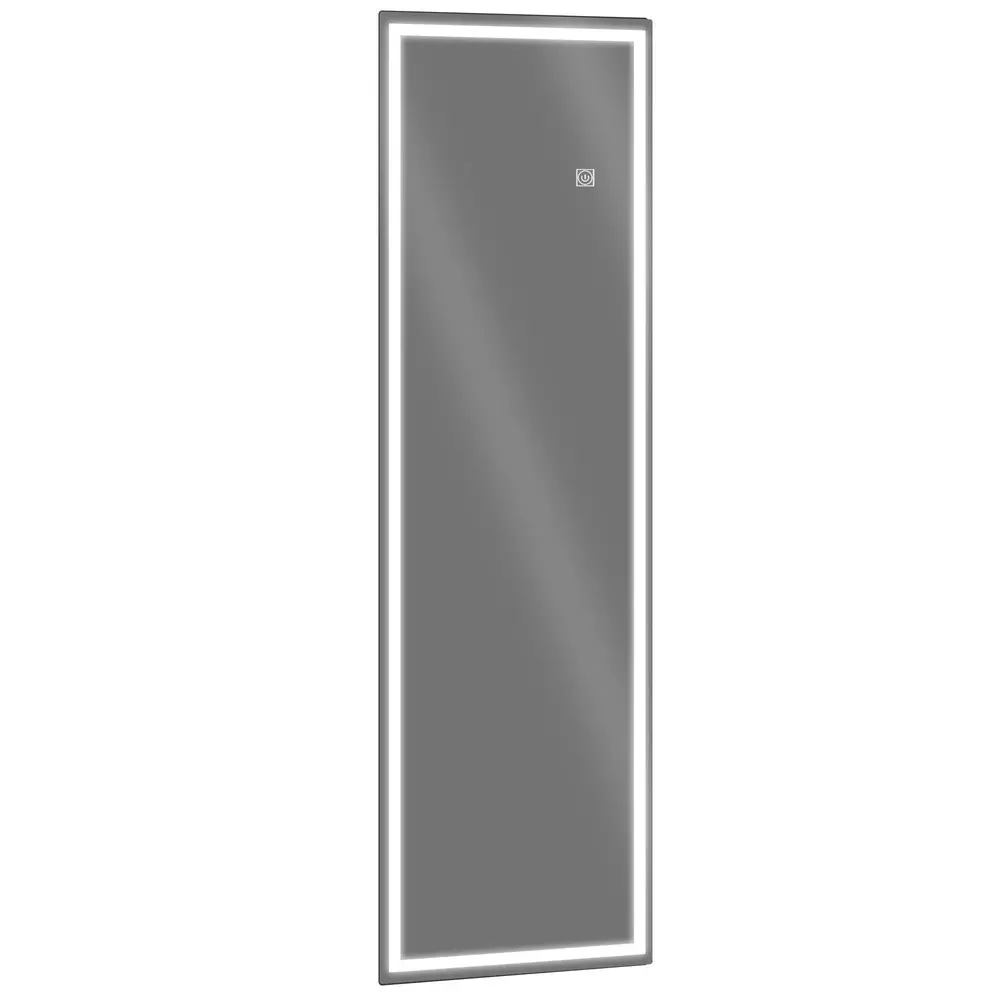Väggspegel Badrumsspegel Silver av Glas LED 120 x 40 Cm