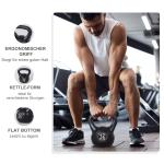 Kettlebell Prisvärd Svart för Hemmaträning och Styrketräning Fylld med Sand för Nybörjare Kraftfull Modell för Träning 12 kg