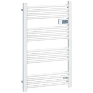 Handdukstork för Badrum, Elektrisk Handduksradiator med 16 Värmeelement, Väggmonterad Tork med Överhettningsskydd, Vit, 540 x 960 mm