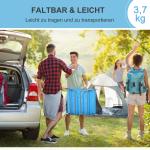 Solsäng Prisvärd Blå för Trädgård och Strand med Huvudkudde och Justerbart Ryggstöd i Fem Steg för Avkoppling Upp till 120 kg