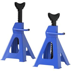 Stativ 3 Tons Lastkapacitet, 2 Stödstativ med Säkerhetsnål, 13 Höjdnivåer, 385-600 mm