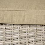 Loungegrupp i Konstrotting 4 Personer, Bekväm Utemöbel med Soffa och Bord, Inkluderar Dynor för Avkoppling, Khaki/Beige