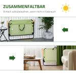 Campingstol Regissörsstol 2-Sits Hopfällbar Ljusgrön av Tyg och Metall för Picknick och Vandring Bärbar Stol 160 kg 114 x 67 x 80 cm