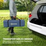 Campingtält för 4 Personer, Vattentätt Tunneltält med 2 Dörrar och Packpåse, Ljusblått, 3,45x2,4x1,3 m