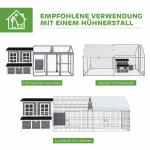 Hönshus med Bolåda för 4-6 Kycklingar, Vattentätt Tak i Gran och Plast, Ljusgrå, 100x86x100 cm