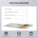 Väggspegel Helspegel Natur av Trä och Glas för Garderob Hall och Sovrum Dekorativ Inredningsdetalj Rektangulär 125 x 45 cm