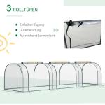 Växthus Stabil Grön Stål Plast för Odling och Plantor med Dörr för Trädgård och Balkong Smidig Modell för Växter 350 x 100 x 80 cm