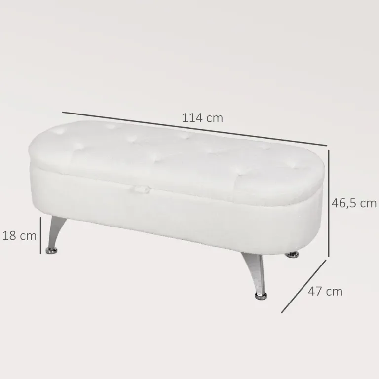 Bänk Förvaringsbänk Vit av Teddy Sammet 114 x 47 x 46,5 cm