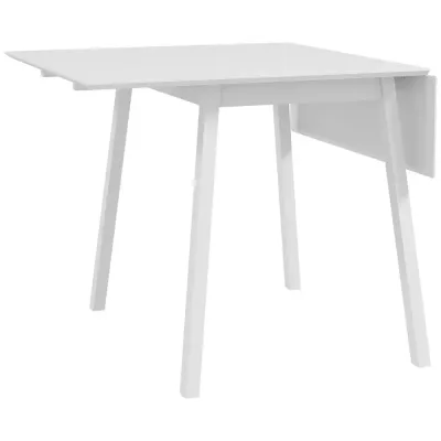 Matbord Fällbord Vit av Trä för Små Rum 110 x 86 x 75 cm