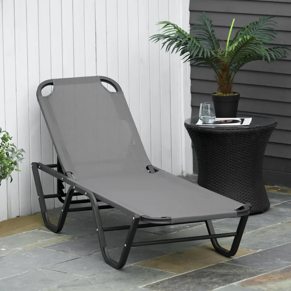 Solsäng i Aluminium Ergonomisk Solstol 163 x 58,5 x 91 Cm