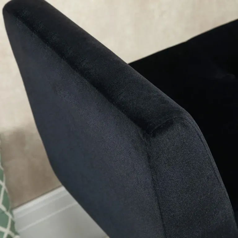 Sittbänk med Förvaring & Armstöd i Sammet Svart