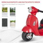 Elektrisk Motorcykel Vespa för Barn, Licensierad Leksaksmotorcykel med Stödhjul och LED-Ljus, Rolig Körupplevelse, Röd, 66,5 x 38 x 52 cm