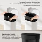 Pedalhink med Mjukstängande Lock Vit Metall för Badrum och Kök Praktisk Soptunna med Urtagbar Innerhink Hygienisk Avfallshantering Stilren 12 l