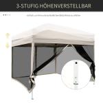 Hopfällbart Lusthus 3 X 3 M med Sidoväggar och Bärväska Stål och Oxford för Trädgårdsfester Beige