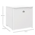 Minifrys Frysbox Elektrisk Vit av Metall för Kök och Kontor Liten Frys med 5-Stegs Temperatur 35 l 47 x 44,2 x 48,8 cm