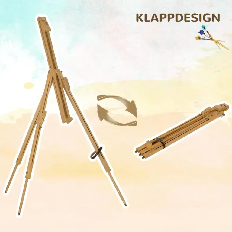 Hopfällbart Konstnärsstaffli i Bokträ, Natur