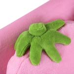 Barnsoffa Jordgubb Röd och Grön Mjuk Textil för Barnrum Mysig Fåtölj Dubbelsoffa och Enkelsoffa Bekväm