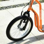 Barnskoter från 5 År Sparkscooter Stadsskoter Pneumatiska Däck 16 Tum Fram 12 Tum Bak Orange 135 X 58 X 88-94 Cm