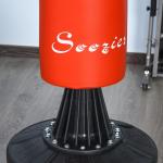 Boxningssäckset 3 Delar med Stativ Pump och Handskar för Boxningsträning Svart Röd 88 X 48 X 155-205 Cm