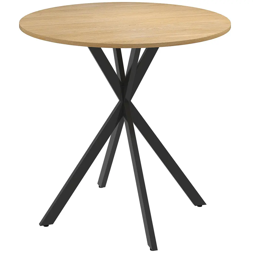 Runt Köksbord med Kompakt Bordsskiva i Spånskiva 80 cm