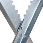 Sågbock Stabil Silver Metall för Brännved och Skogsarbete Hopfällbar Konstruktion för Vedhantering och Sågning 83 x 83 x 79 cm