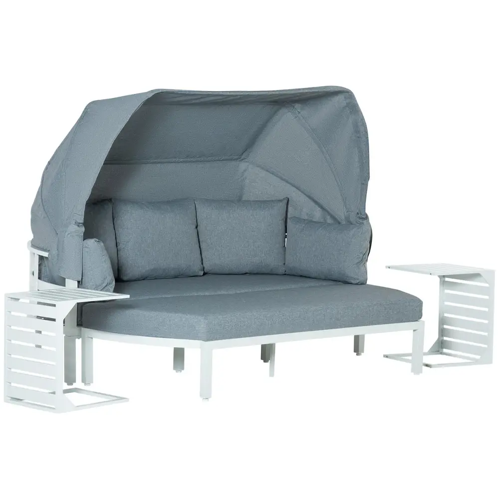 Loungegrupp med Soltak 5 Personer Modulär 190 x 81 x 73 Cm
