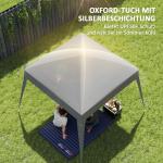 Ersättningstak Paviljongtak Vattenavvisande Ljusgrå av Polyester för Trädgård och Partytält Vintertätt Tak 3 x 3 m