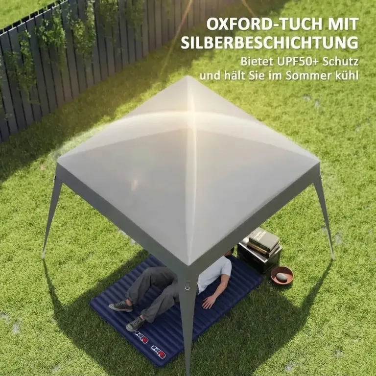 Ersättningstak för Paviljong Vattenavvisande Ljusgrå 3 x 3 m
